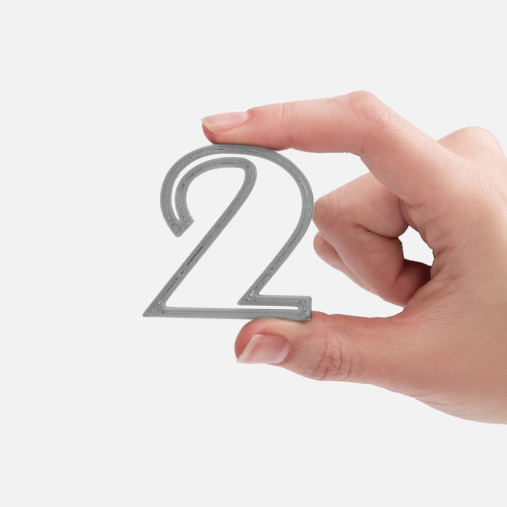 Подвеска Symbol, 3D-печать на заказ, цифра 2-2