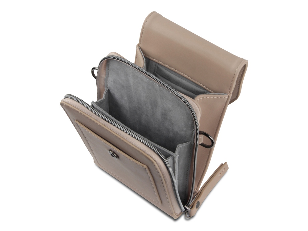 Сумка наплечная BUGATTI Almata, песочная, полиуретан, 11х4х19 см-3