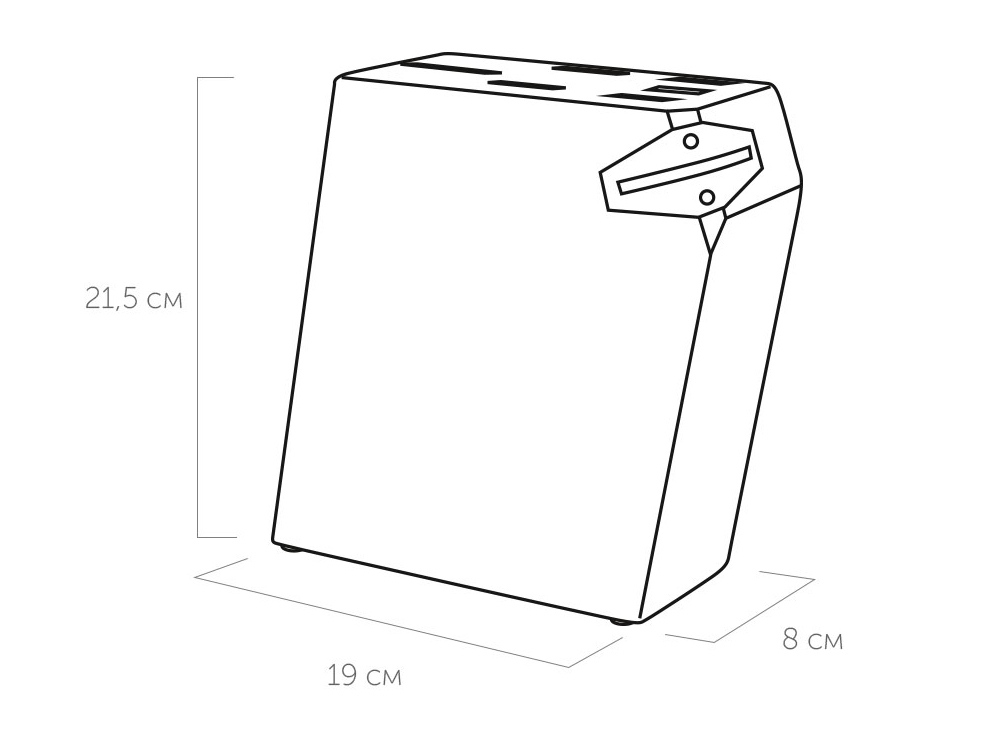Набор из 5 кухонных ножей, ножниц и блока для ножей с ножеточкой, NADOBA, серия URSA-3