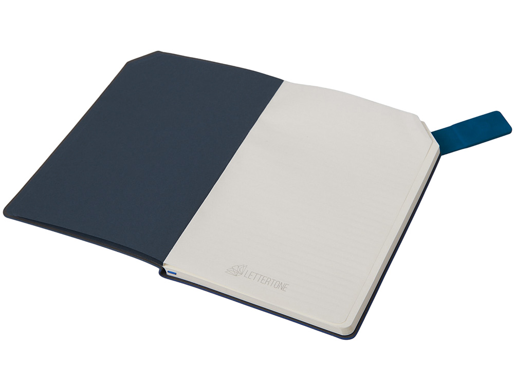 Блокнот А5 в гибкой обложке Chaplin, синий-6