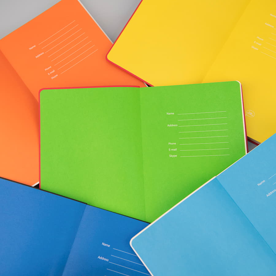 Бизнес-блокнот FUNKY SNOW, формат А5, блок в точку, белый, оранжевый-11