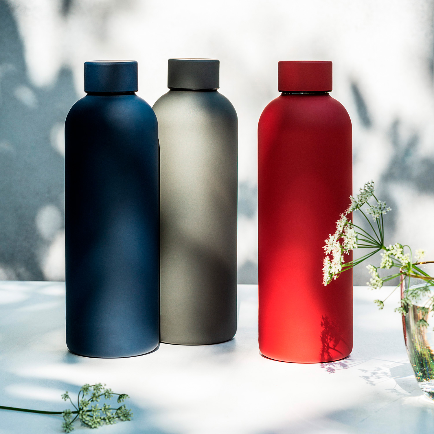 Термобутылка вакуумная герметичная Прима, синяя-5