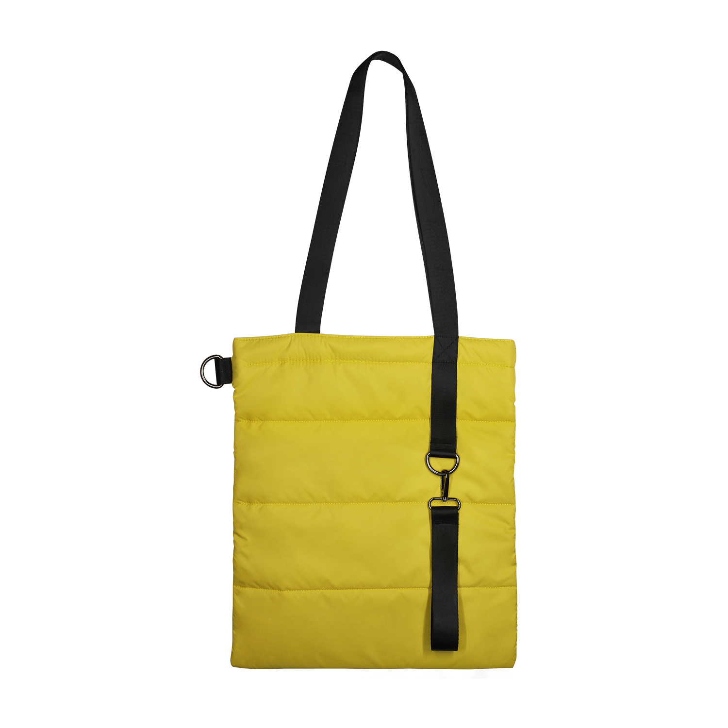 Шоппер Superbag Bubble, стёганый, с магнитной кнопкой (жёлтый с чёрным)-2