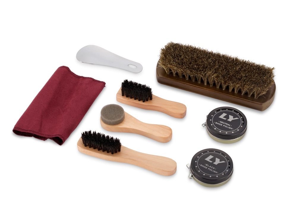 Набор для чистки обуви Сундучок, коричневый-1