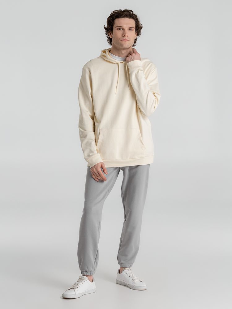 Толстовка с капюшоном унисекс Hoodie, светло-желтая-7