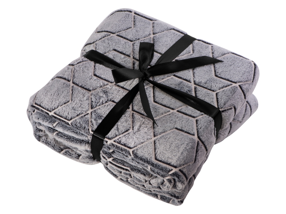 Светящийся в темноте плед Lattice черный-6