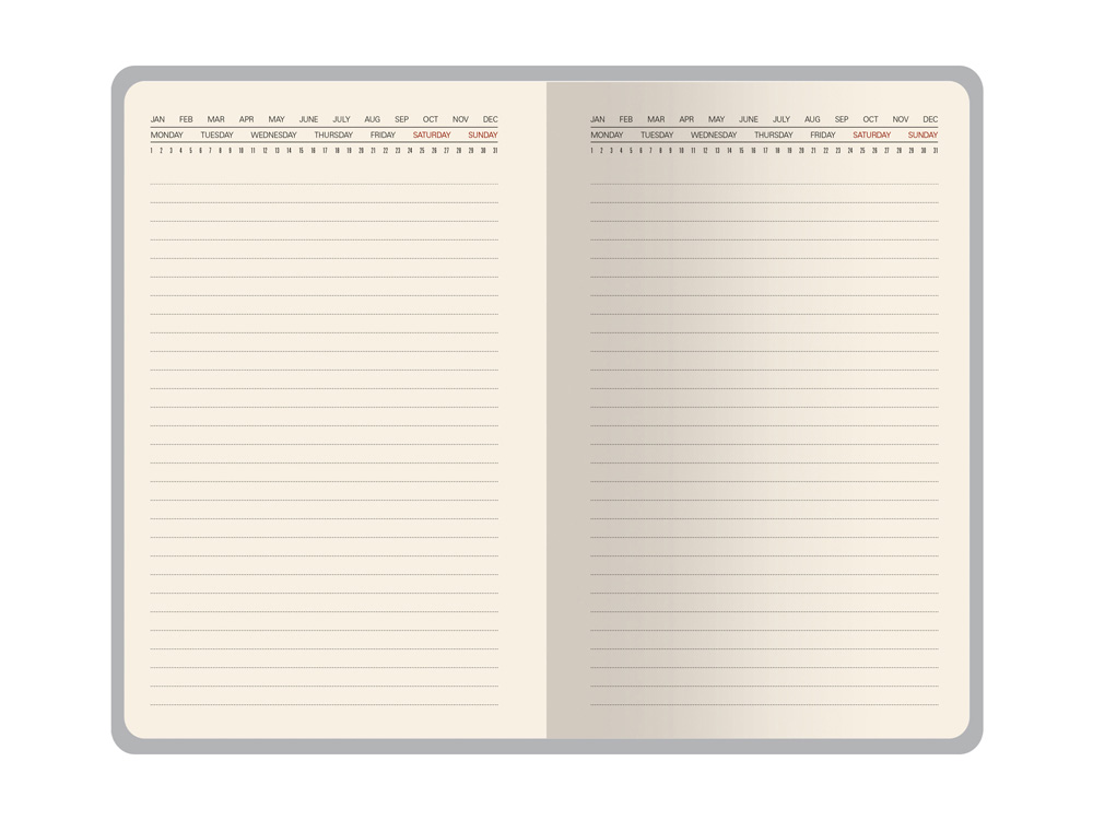 Ежедневник недатированный А5 Barcelona, красный-5