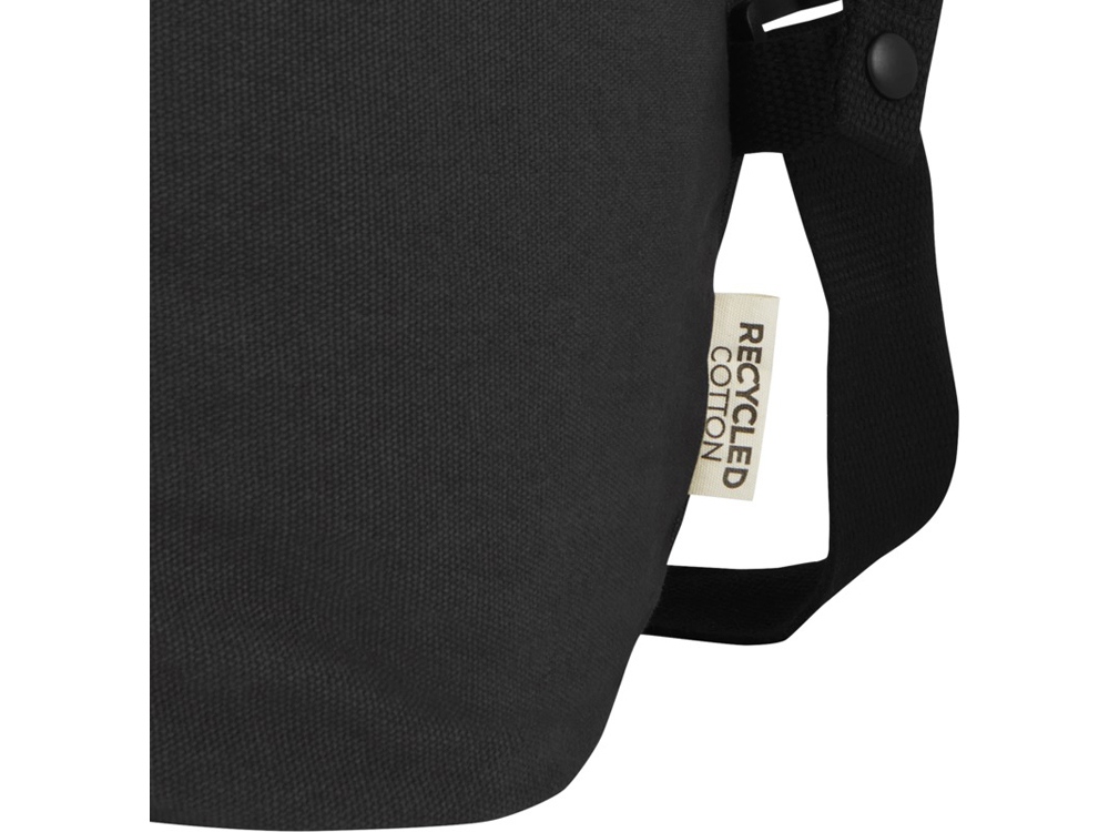 Спортивная сумка Joey из брезента, переработанного по стандарту GRS, объемом 25 л, черный-6