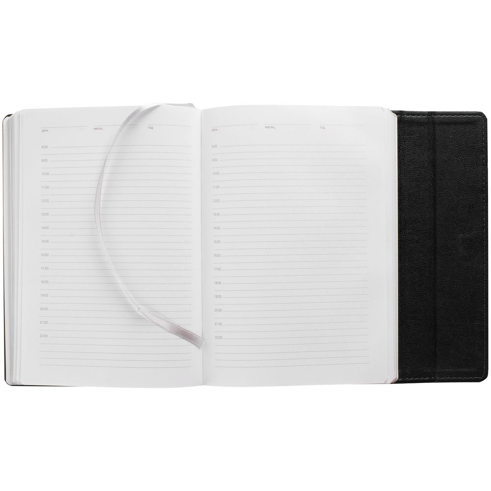 Ежедневник Flap на заказ, недатированный, черный-4