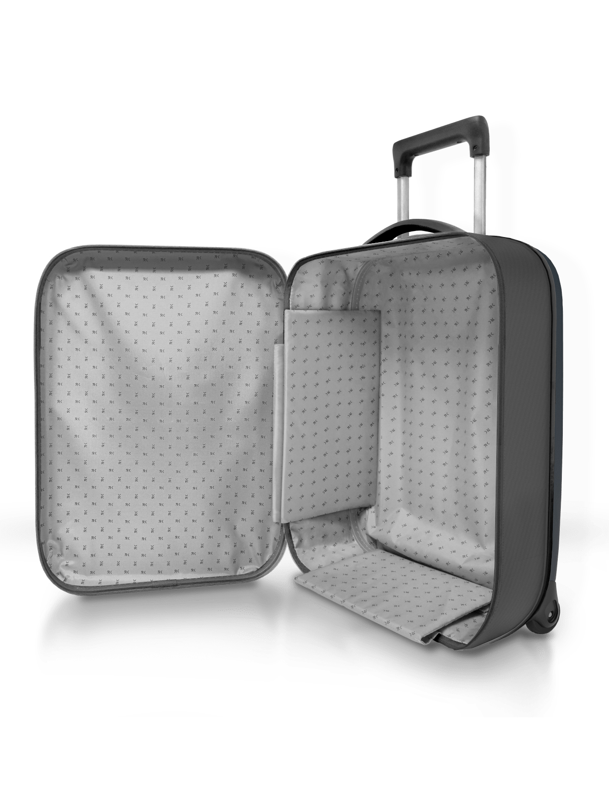 Чемодан складной Rollink Vega II 55x40x20 см, 2 колеса, серо-синий-8