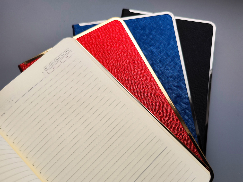 Ежедневник А5 недатированный Bridge, синий/серебристый-11