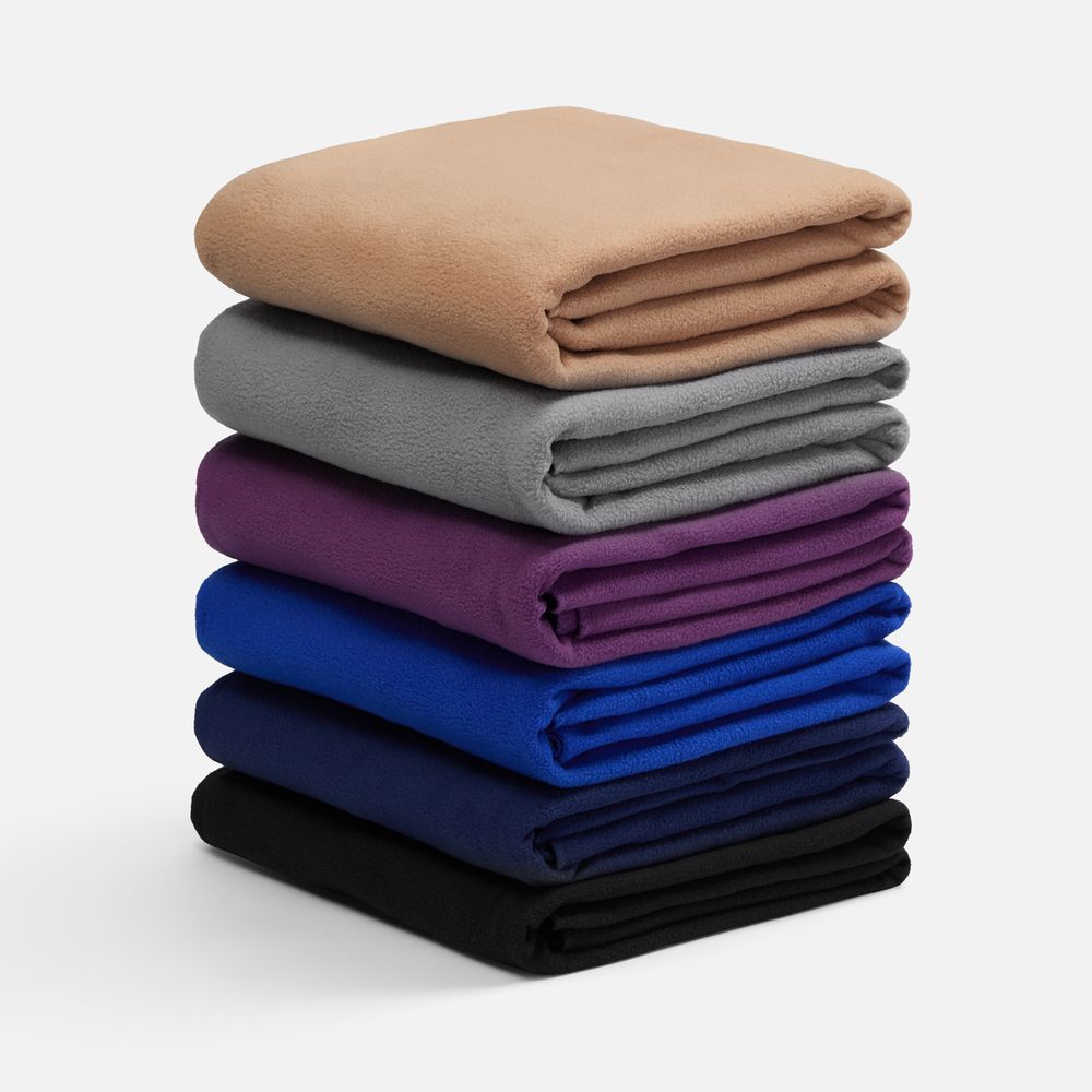 Флисовый плед Warm&Peace, синий-7