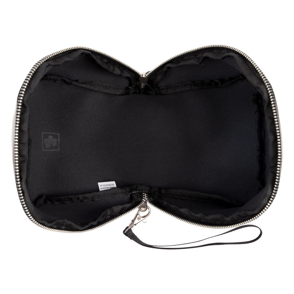 Дорожная косметичка Cubo, серая с логотипом-6