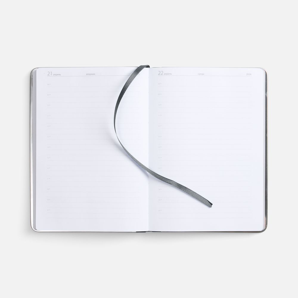 Ежедневник Metal Frame на заказ, датированный, серый-3