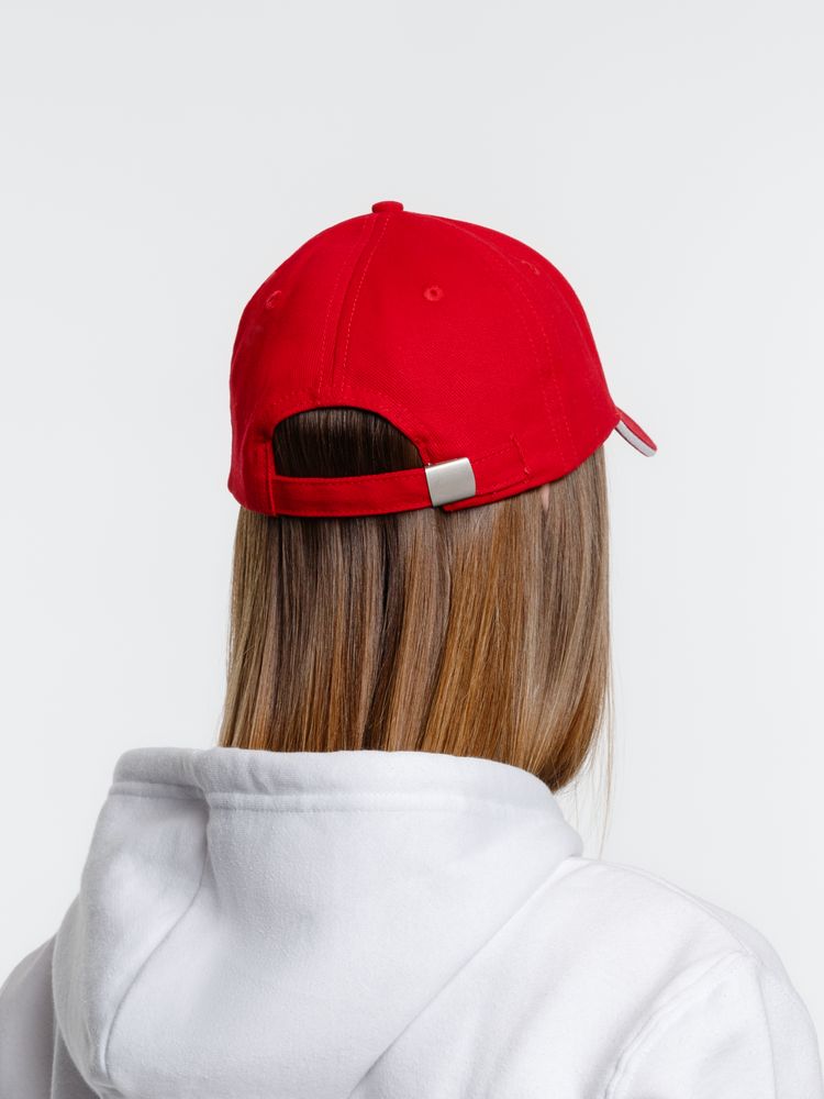 Бейсболка Spiker, красная с белым-5