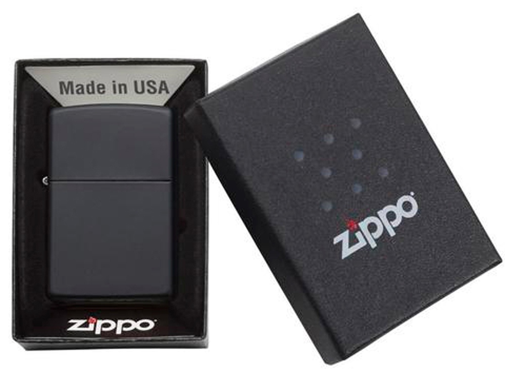 Зажигалка ZIPPO Classic с покрытием Black Matte, латунь/сталь, чёрная, матовая, 38x13x57 мм-6