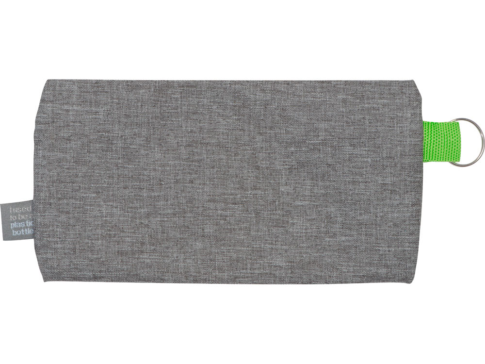 Универсальный пенал из переработанного полиэстера RPET Holder, серый/зеленый-3