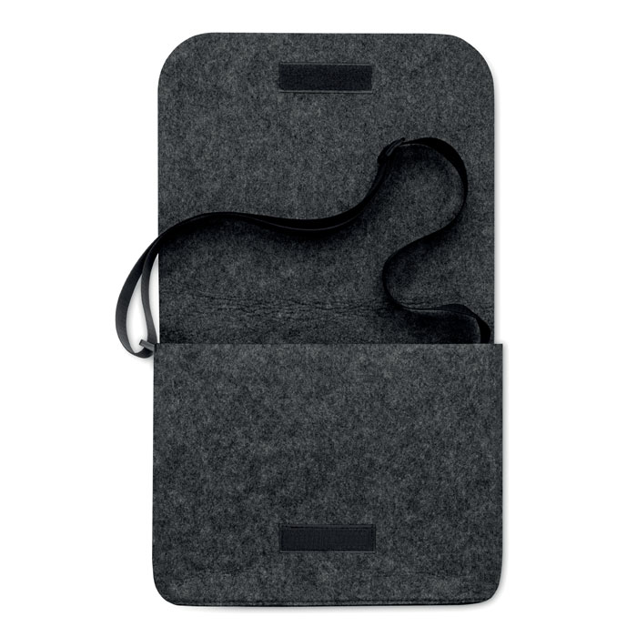 Сумка для ноутбука фетр RPET, каменный серый-8