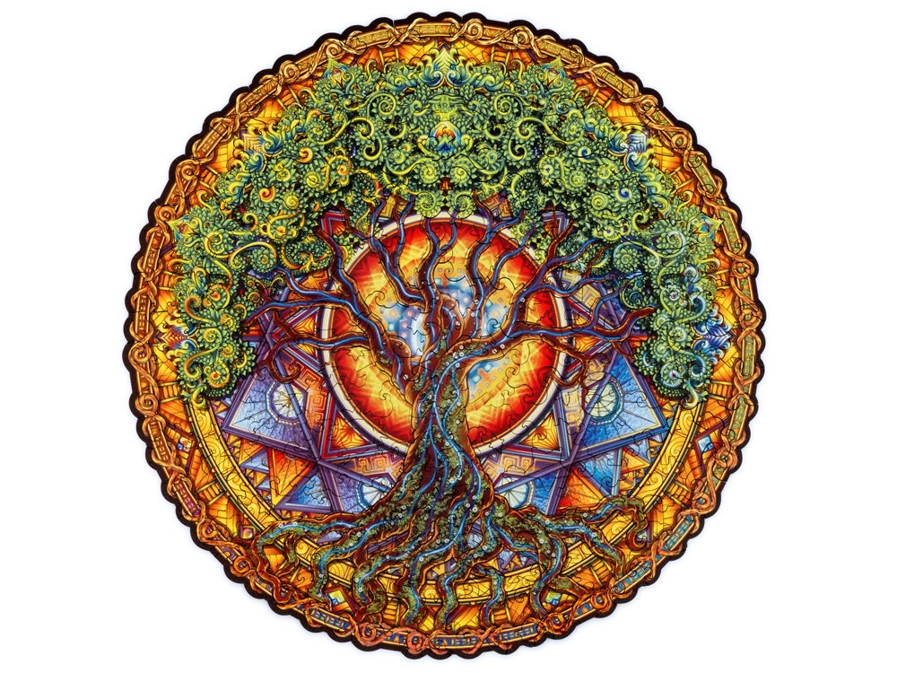 Деревянный пазл мандала Дерево жизни-0