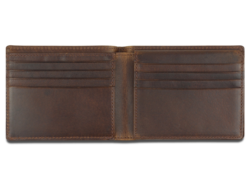 Портмоне Mano Don Leon, натуральная кожа в коричневом цвете, 11 х 8,6 см-4