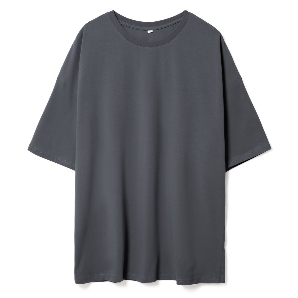 Футболка унисекс оверсайз Crosstown, темно-серая-1