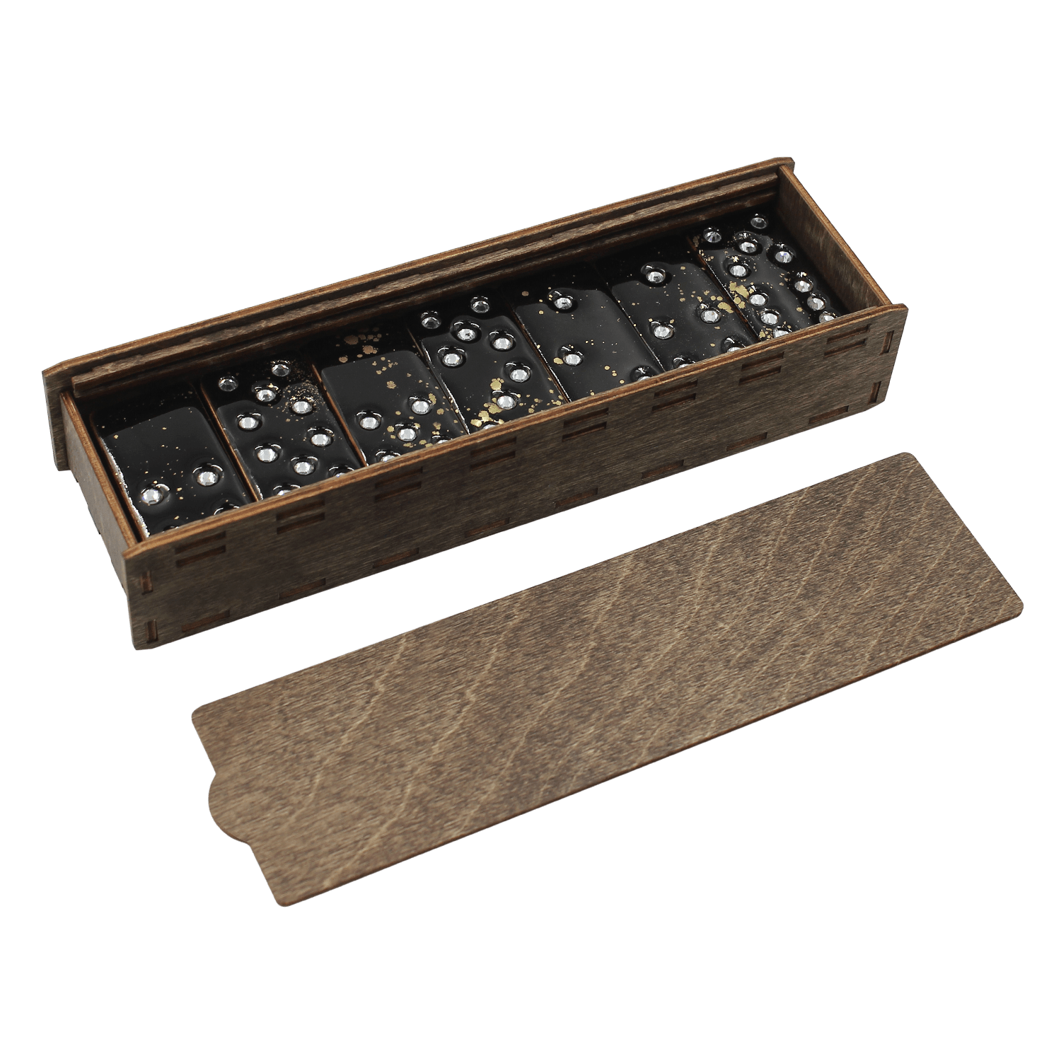 Домино WIN-WIN (черный с золотом)-0