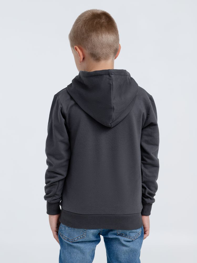 Толстовка с капюшоном детская Kirenga Kids, темно-серая (графит)-4