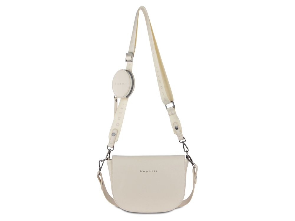 Сумка наплечная женская BUGATTI Almata, с кошельком, бежевая, полиуретан, 27х6х18,5 см-6
