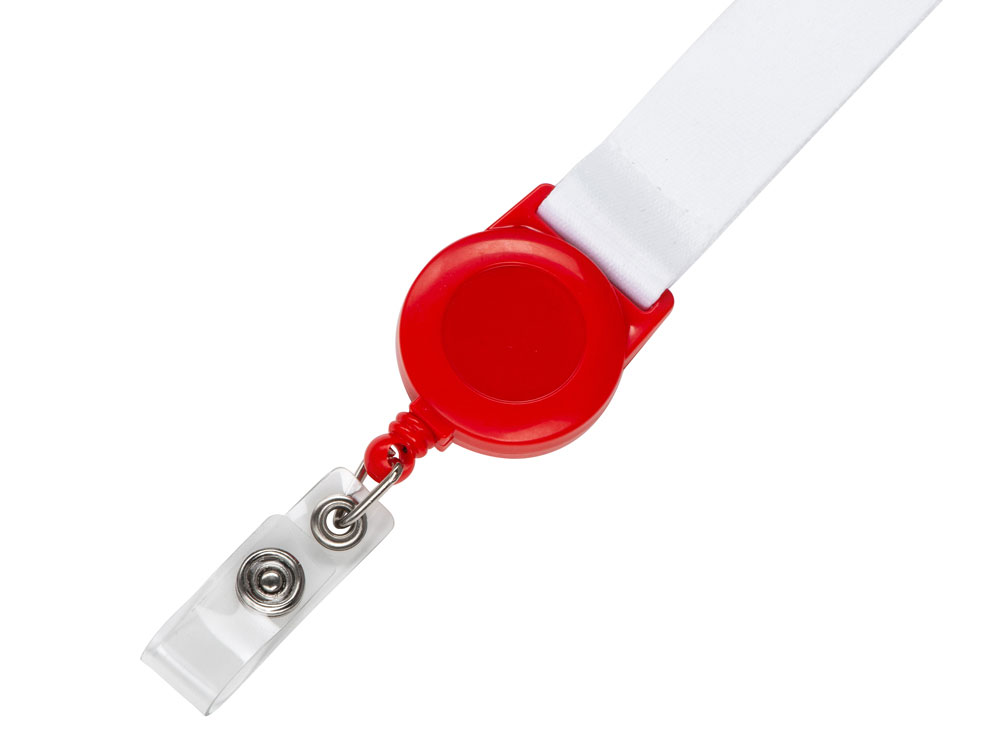 Ланъярд 2 см с ретрактором, красный-3
