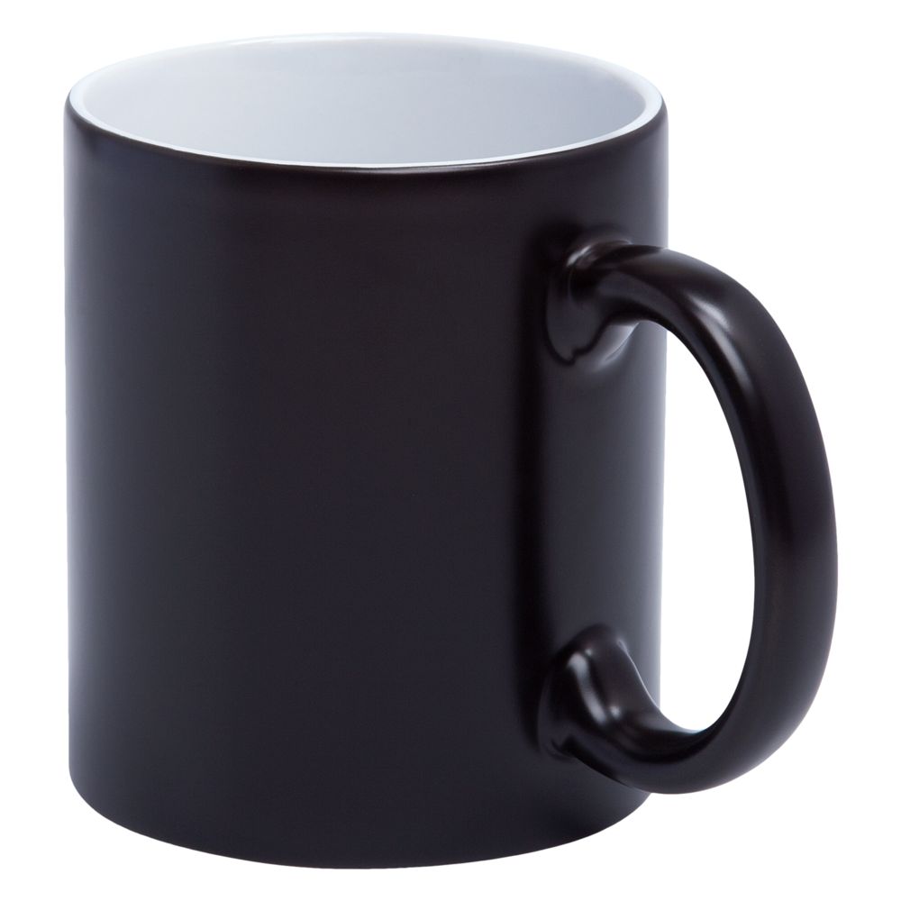 Кружка «Хамелеон», ver.2, матовая , черная-2