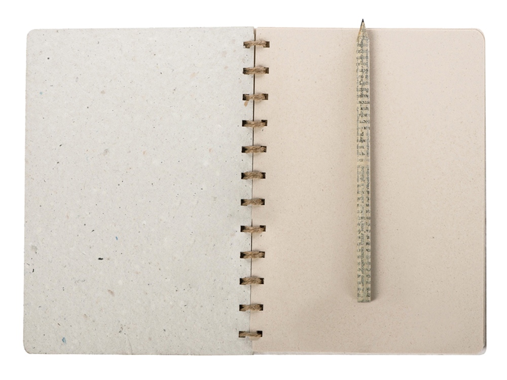 Живой блокнот А5 с бумажным карандашом и семенами цветов микс, белый-4