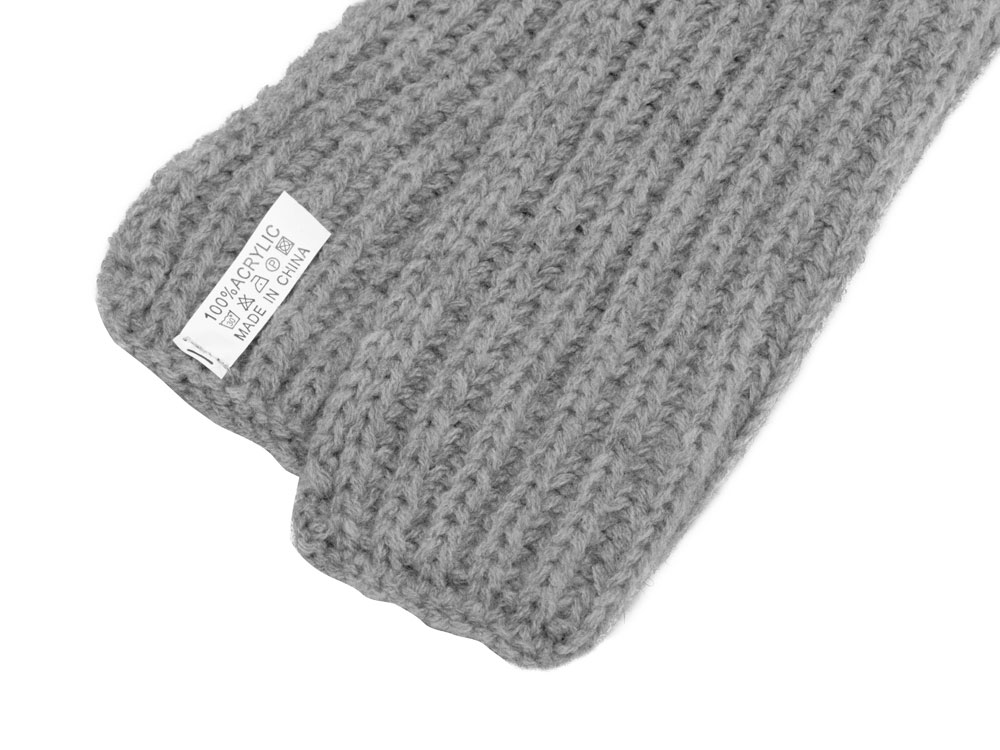 Шарф Nordend, крупный риб, серый меланж-4