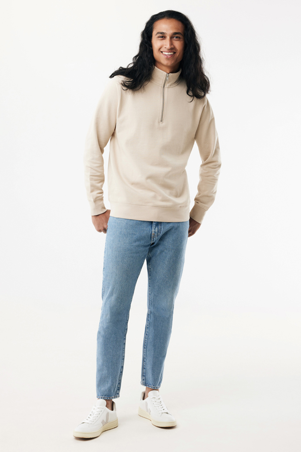 Свитшот на молнии Iqoniq Elgon из переработанного хлопка, 300 г/м²-9
