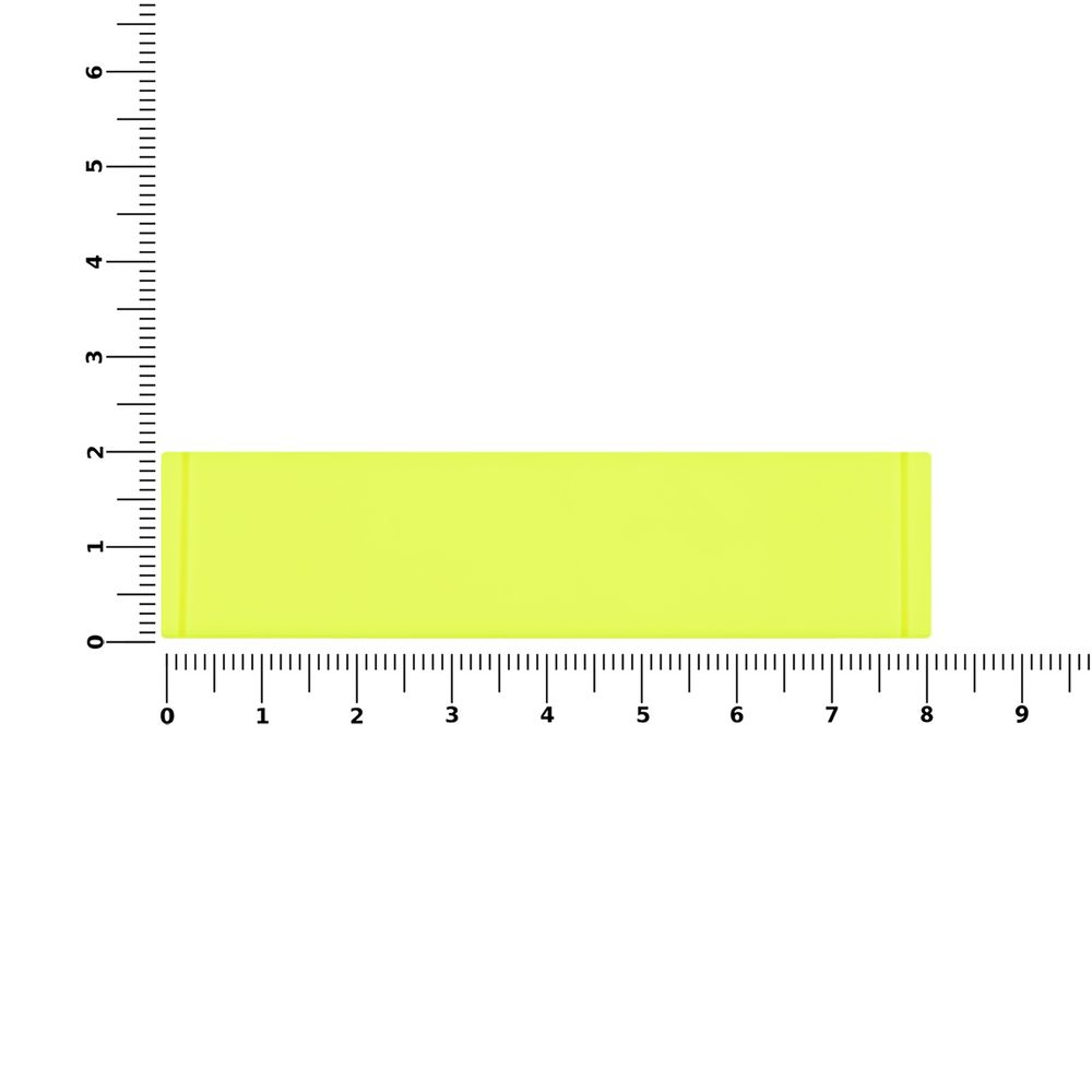 Лейбл из ПВХ Dzeta, S, желтый неон-1
