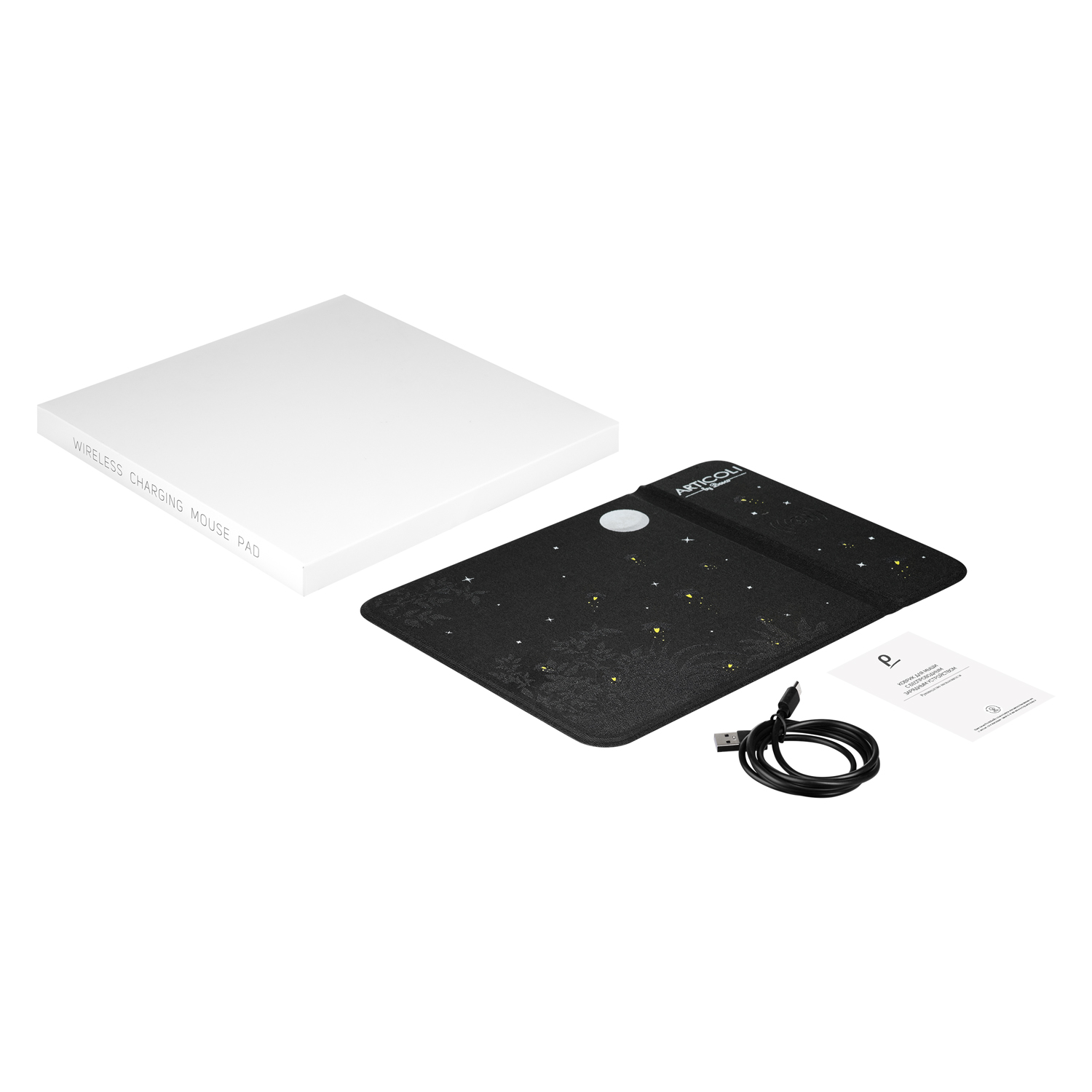 Коврик для мыши с беспроводным зарядным устройством 15W Honor, синий-10