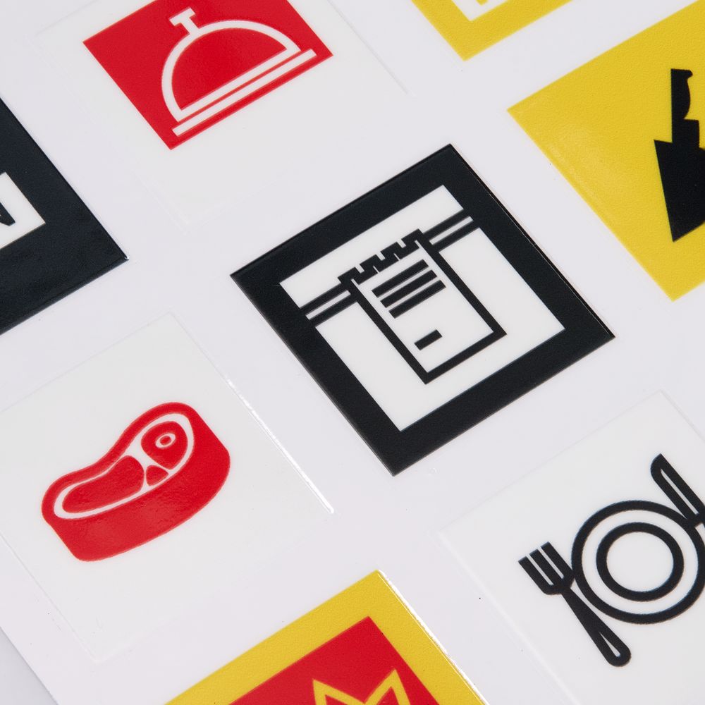 Стикерпак UV-DTF Industry, кафе-2