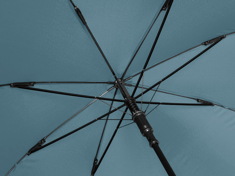 Зонт-трость Reviver с куполом из переработанного пластика, антрацит-4