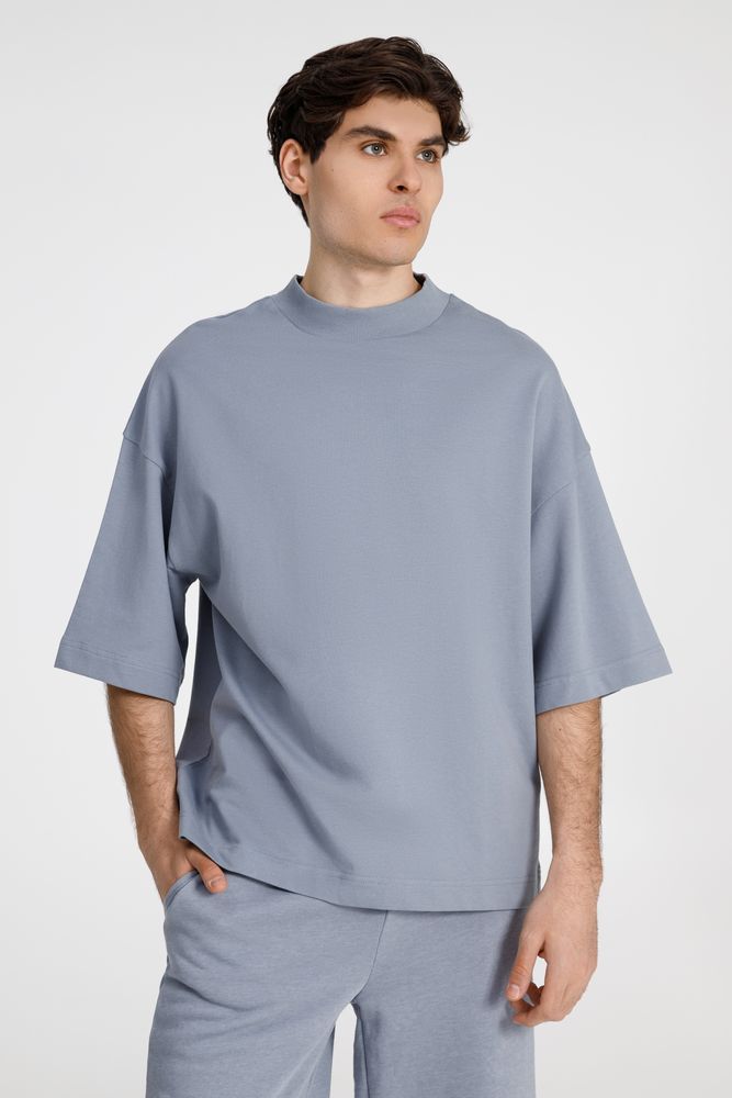 Футболка оверсайз унисекс T9, серая-1