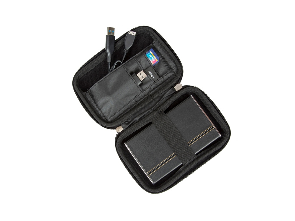 Чехол для жесткого диска из кожзама 9102, черный-4