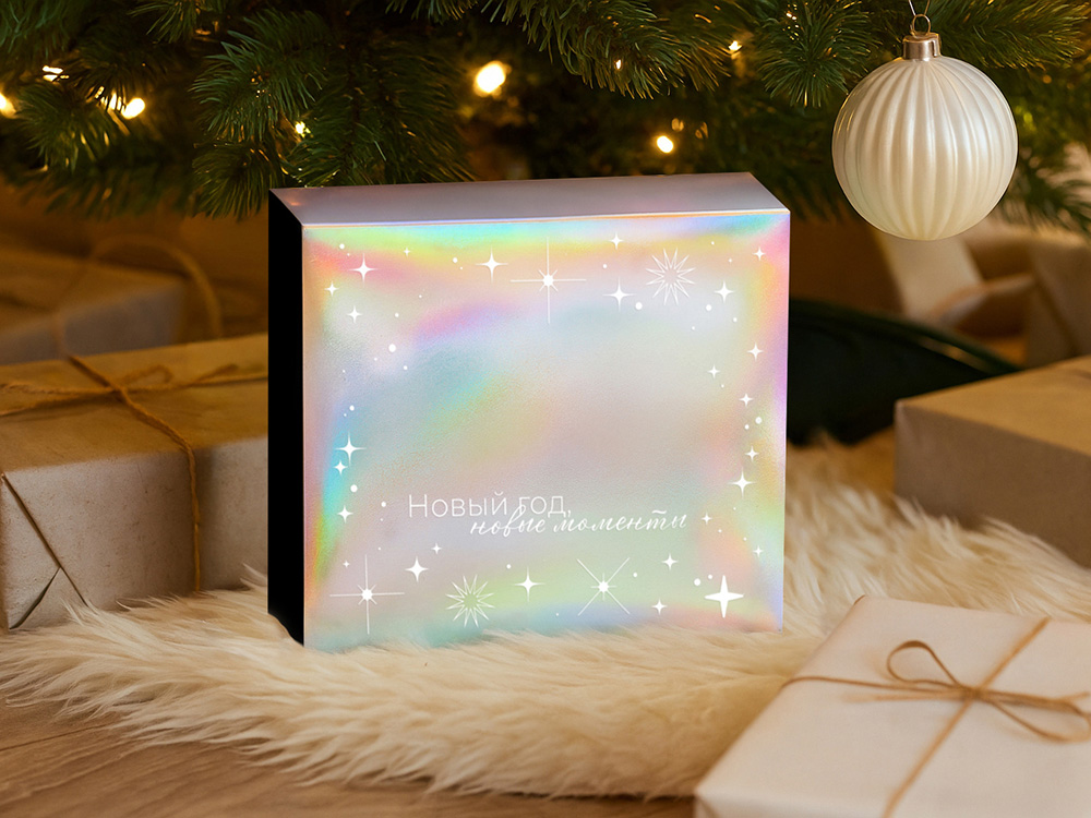 Подарочный набор c термокружкой, чаем, кофе и блокнотом, синий-3