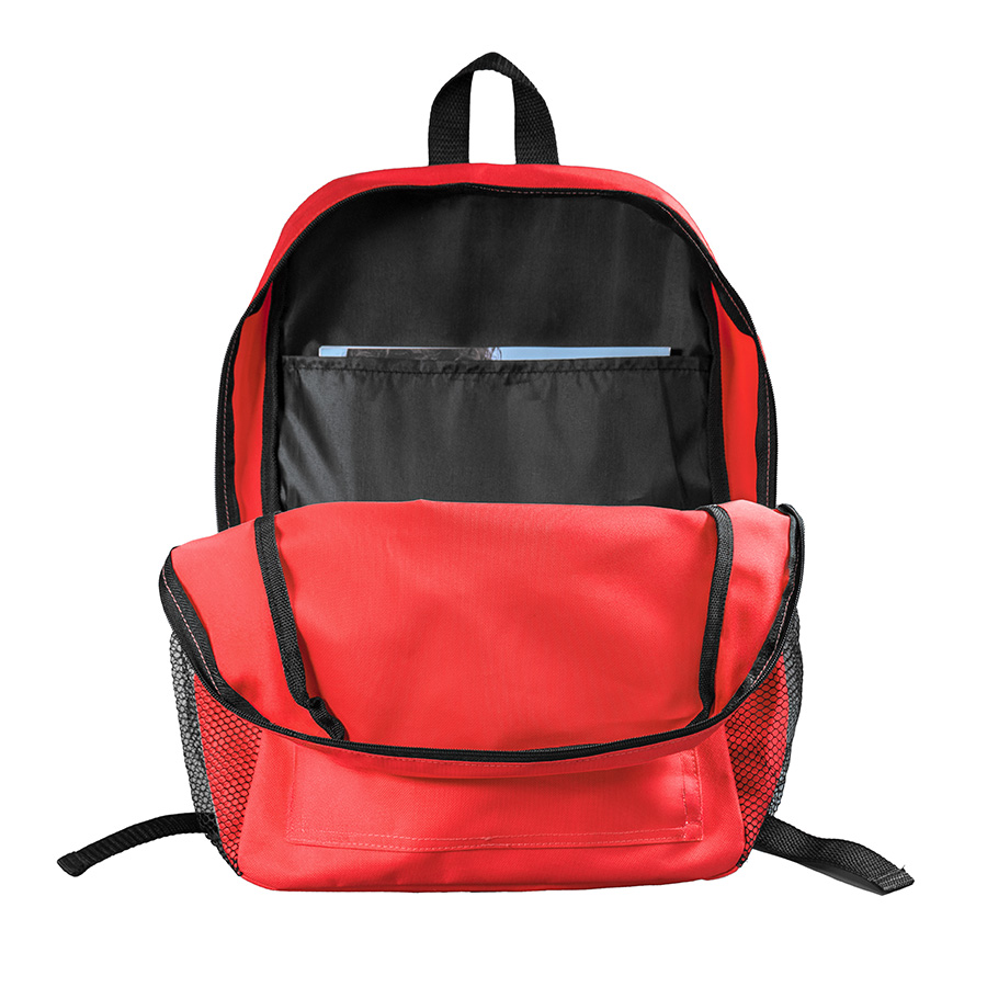 Рюкзак водостойкий "DISCO", красный, 41 x 30 x11 см, 100% полиэстер 600D, красный, черный-5