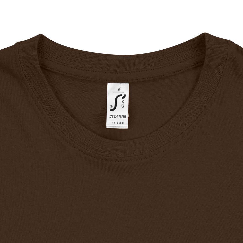 Футболка унисекс Regent 150, темно-коричневая (шоколад)-3