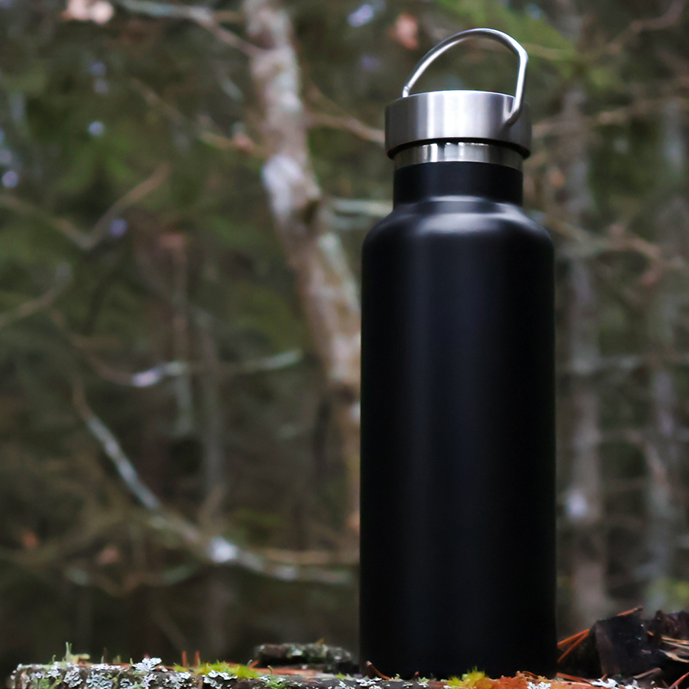 Термобутылка Sakura, Черный-3