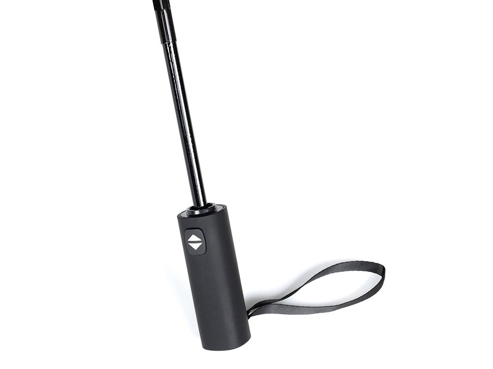 Зонт складной мужской TORBER, автомат, 3 сложения, черный, каркас сталь/файбергласс, эпонж, пластиковая ручка, диаметр 103 см-5