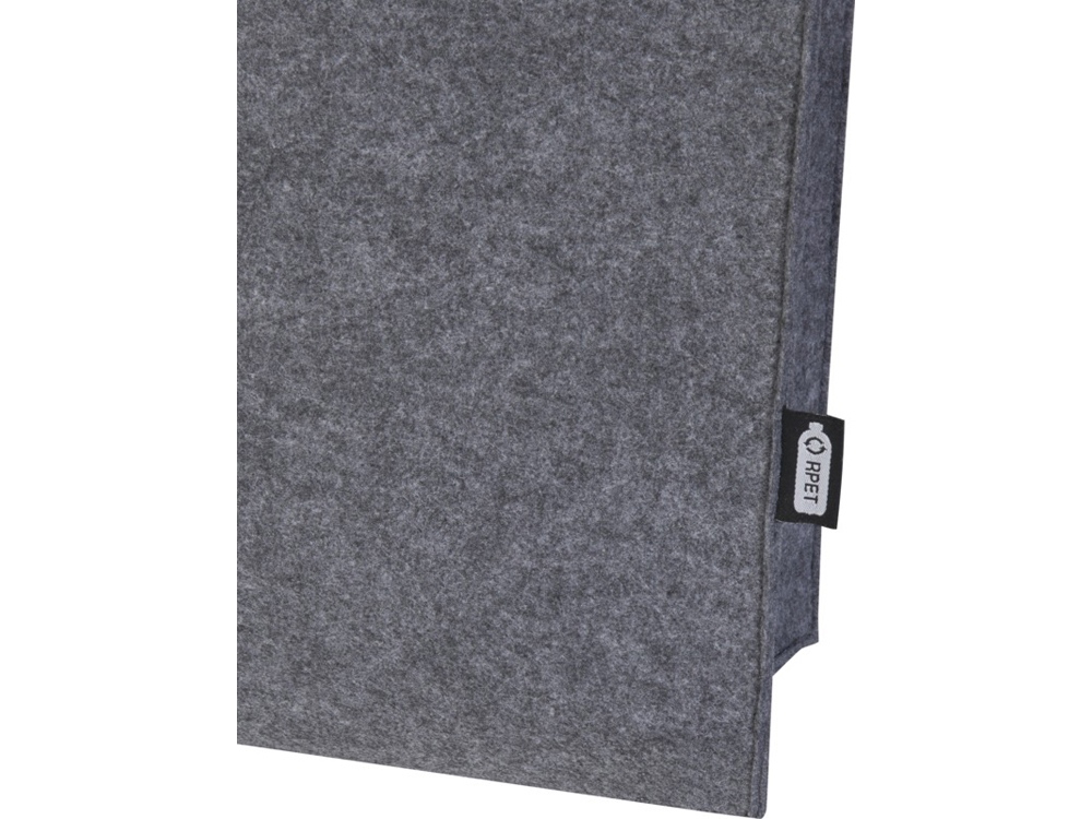 Эко-сумка фетровая Felta с широким дном , серый-4