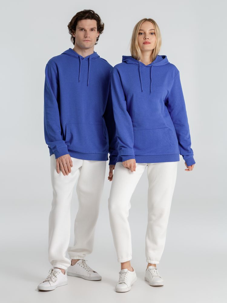 Толстовка с капюшоном унисекс Hoodie, ярко-синий меланж-6