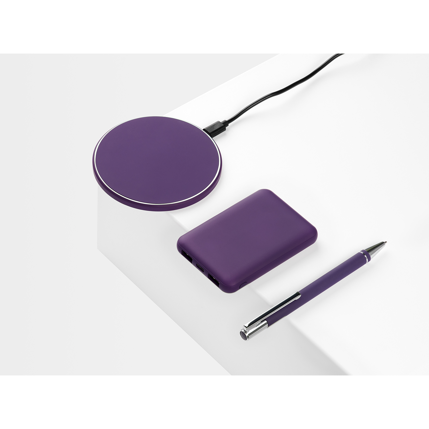 Беспроводное зарядное устройство с подсветкой 15W Auris, фиолетовое-8