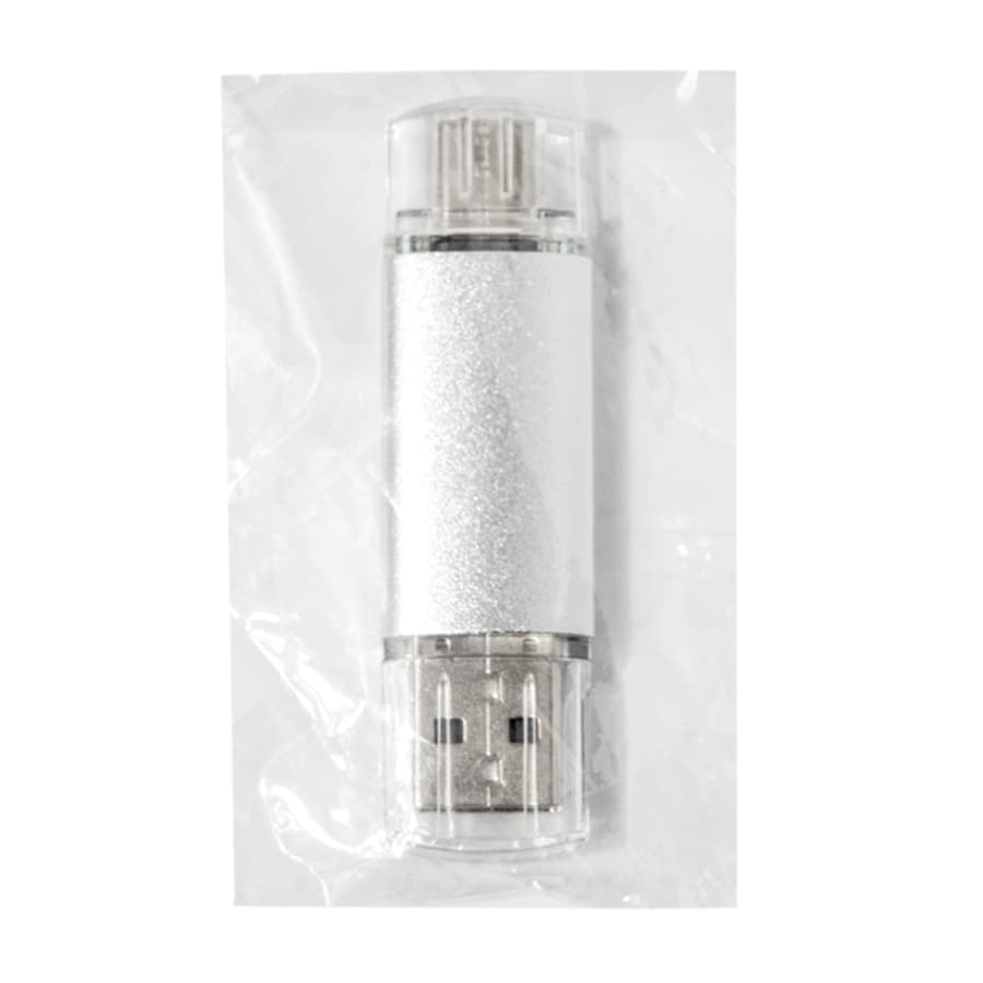 USB flash-карта ASSORTI OTG Type-C (16Гб), серебристый-4