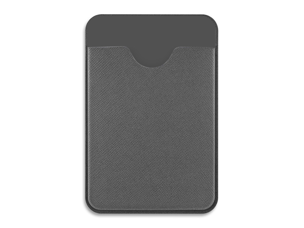 Чехол-картхолдер Favor на клеевой основе на телефон для пластиковых карт и и карт доступа, серый-1
