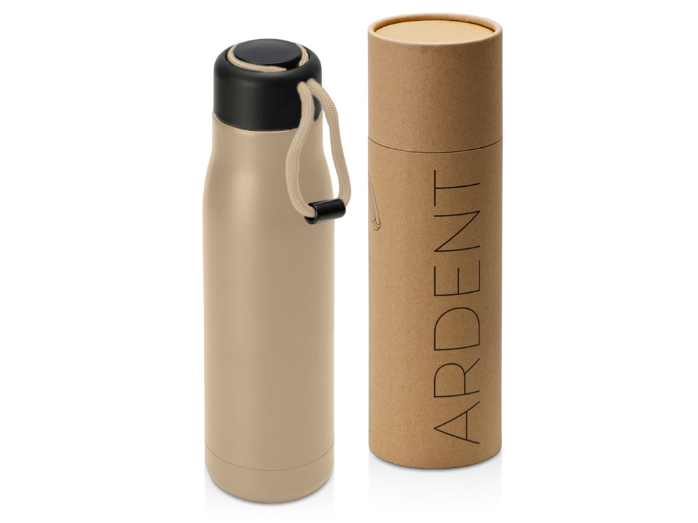 Вакуумный термос Ardent Waterline, 500 мл, тубус, бежевый-0